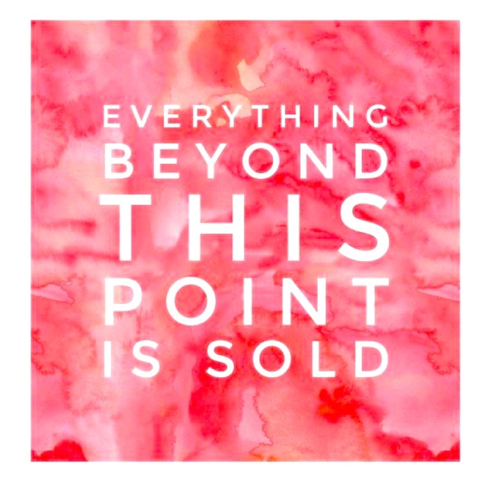 Sold items!